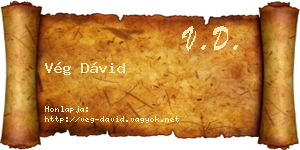 Vég Dávid névjegykártya